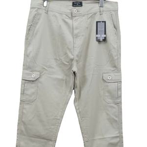 100% algodón Cargo pantalones largos antiarrugas estilo de trabajo informal pantalones de chándal holgados cintura media ajuste holgado lavado de colores técnicas arrugadas - Product Image 4