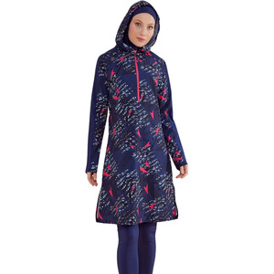 2026 Custom Women High Cut <b>Burkinis</b> Waterproof Polyester/Nylon Fabric High Quality 2-Piece Set <b>Swimwear</b> Printed Front - Product Image 5