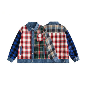 Econex Sports Men's Patchwork Denim <b>Jacket</b> Casual Vintage Sporty Eco-Friendly Breathable Loose Fit Autumn Winter Washed Raw Edge - Product Image 3
