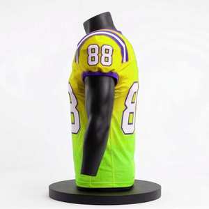 Jersey de Fútbol Americano Personalizado de Alta Calidad, Estilo Moderno, Manga Corta, Impreso, Hecho de Poliéster, Corte Regular, Panel Liso, para Práctica - Product Image 2