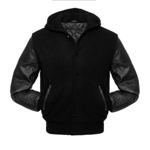 Varsity <b>Jacket</b> with Hood, Custom Embroidered Hooded Varsity <b>Jacket</b> - Product Image 2