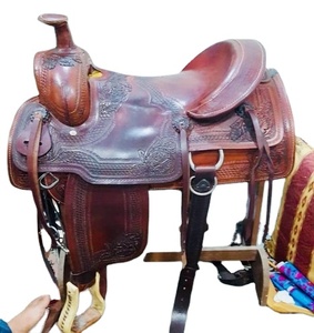 Selle d'équitation en cuir durable de selle Western Show de taille personnalisée de haute qualité Meilleur prix Options de taille et de couleur personnalisées - Product Image 1