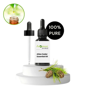 Huile essentielle de cèdre d'Atlas 100% pure, distillée à la vapeur, pour tous types de peau - Product Image 1