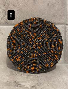 Handmade beaded maasai coasters, recycled beads, beautiful and vibrant coasters - Product Image 3