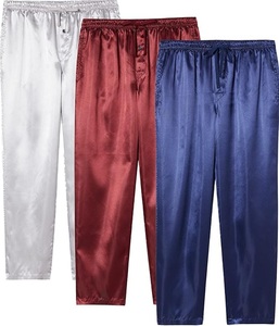 High Quality Elastic and Drawstring Closer Lightweight Classic Fits Straight Satin Trouser for <b>Men</b> - Product Image 1