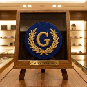 Emblema Masónico Personalizado Bordado a Mano con Hilo de Oro, Compás Cuadrado Redondo, Antorcha, Insignia Hecha a Mano para Blazer de Logia Masónica - Product Image 5