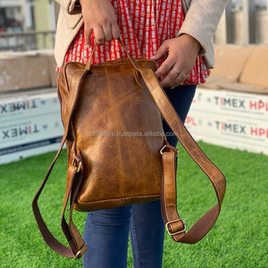 New Arrival Real Handmade Full Grain Crunch Leather Travel <b>Backpacks</b> Personalized Unisex Rustic Brown Vintage <b>Laptop</b> <b>Backpacks</b> - Product Image 5