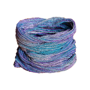 Écharpe-cagoule tricotée à la main de haute qualité, dégradé violet, bleu et turquoise, pour adultes, accessoire de mode - Product Image 1