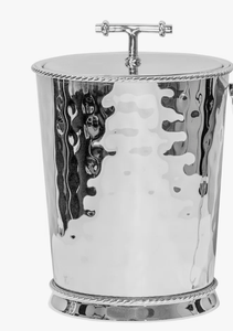 Bulk Wholesale Ornate <b>Silver</b> <b>Ice</b> <b>Bucket</b> Double-Walled Stainless Steel Wine Cooler with T-Bar Handle Lid for Banquet Venues - Product Image 4