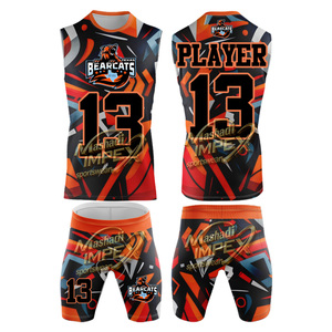 Hot Selling Reversible Hooded <b>Compression</b> 7v7 Custom Flag Football Jerseys Sports Wear Uniforms Premium Sublimation Printing - Product Image 5