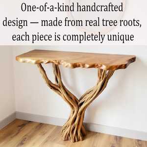 Natural Wood <b>live</b> <b>edge</b> entry way <b>table</b> handcrafted solid wood side <b>table</b> decor furniture Drift wood console <b>table</b> home decotable - Product Image 6