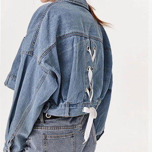 Chaqueta Corta de Mezclilla Blanca Personalizada de Alta Calidad con Botones al Frente, Estilo Casual para Mujer, Ropa Urbana para Otoño - Product Image 4