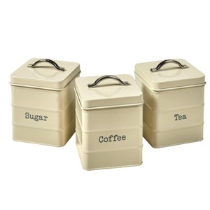 New Selling American Style Metal Food Storage Canister With Wood Lid Finished For Kitchen Ware Food Storage Canister - Product Image 6