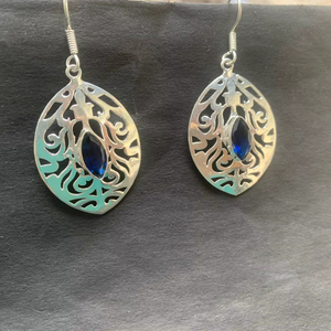 Bijoux en argent sterling de haute qualité, style filigrane, zircon, pierres précieuses, vente en gros, boucles d'oreilles pour femmes, bijoux faits à la main - Product Image 1