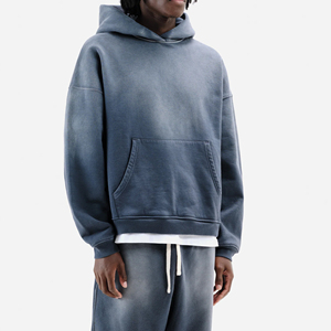 Vente en gros de sweats à capuche pour hommes, effet délavé soleil, matière respirante de qualité supérieure, style unique, nouvelle collection, streetwear, modèle vierge pour personnalisation - Product Image 3