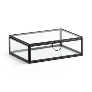 Antique Metal And Glass Jewelry Box With Elegant Vintage Design For Rings Necklaces Earrings And Keepsakes - Product Image 2