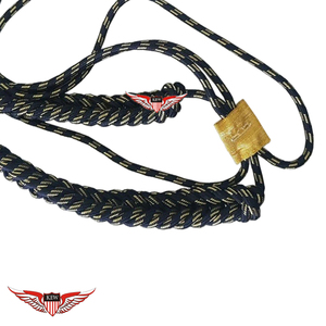 Aiguillette ดำและเกรย์สีกรมท่าสีดำพร้อมด้ายสีทองแบบบิด - Product Image 5