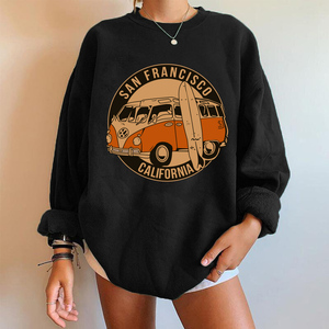 Women Graphic Sweatshirt Harajuku <b>Car</b> Print Pullover Casual Fashion Streetwear Ladies Sweatees Custom Logo OEM ODM Wholesale - Product Image 5