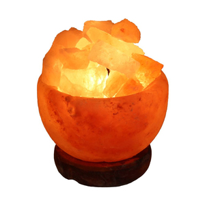 Fire Bowl Himalayan Salt Lamp Natural Salt Crystal Light Home Decor Table Lamp Warm <b>Glow</b> Relaxing Bedroom Lounge Decoration - Product Image 4