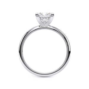 Anillo de Compromiso con Diamante Cultivado en Laboratorio, Corte Princesa, Halo Oculto, 2.10 CTW, Oro de 14K, Bañado en Rodio, Certificado IGI, Elegante y Minimalista para Novia - Product Image 6