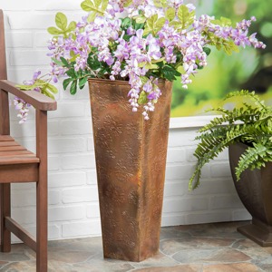 Maceta Metálica Estilo Urna, Maceta Decorativa Clásica para Plantas de Interior y Exterior, para Hogar, Balcón, Sala de Estar, Oficina - Product Image 6