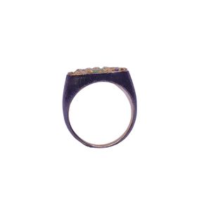 Wedding Wear 925 Sterling Silver Gold Plated Jewelry Emerald Gemstone Women Wear Classic <b>Couple</b> <b>Ring</b> - Product Image 4