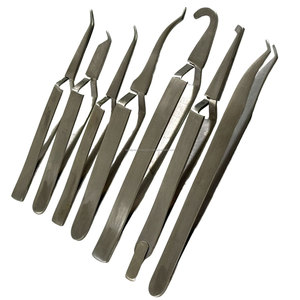 Juego de 7 Pinzas Ergonómicas de Ortodoncia Dental para Remoción y Colocación de Brackets, Instrumentos Quirúrgicos Manuales Plateados, Kit con Certificación CE - Product Image 2