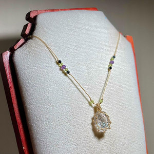Collar Colgante de Macramé con Cuarzo Druzy Hecho a Mano, Ajustable, Beige, Cristal, Estilo Boho, Curativo, Joyería Minimalista al por Mayor - Product Image 3