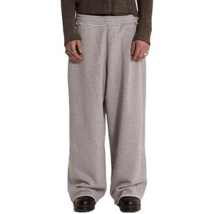 Pantalons de survêtement surdimensionnés et lourds personnalisés en gros pour hommes, couleur unie, ourlet élastique, taille élastique, pantalon de jogging décontracté - Product Image 1