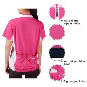 Maillot de cyclisme pour femme en gros, couleur pastel, maillot de vélo à manches courtes, vêtements de cyclisme professionnels, hauts pour vélo de route - Product Image 3