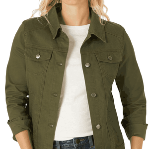 Chaqueta Vaquera Genuina Personalizada al por Mayor para Mujer, de Alta Calidad, Corte Regular, Cuello Alto, Tejida, Transpirable, con Forro de Algodón OEM, para Invierno - Product Image 1