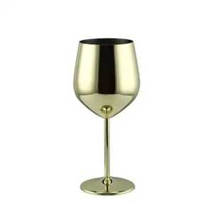 Copa de Vino Skies Trader WH250, Elegante, de Acero Inoxidable Dorado, para Flauta, Metal Plateado de Lujo, Irrompible, con Tallo, para Brindis - Product Image 5