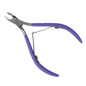 ที่ตัดหนังกำพร้าแบบมือจับเคลือบสีม่วงตามหลักสรีรศาสตร์  ทำจากสแตนเลสสตีล  สำหรับตัดเล็บมือและเล็บเท้า  เครื่องมือทำเล็บมือและเล็บเท้าระดับมืออาชีพ - Product Image 1
