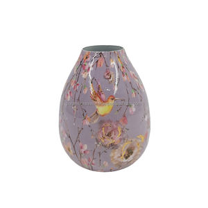 Vase à fleurs décoratif en métal noir de dernière génération, finition en poudre noire mate pour la décoration de la maison - Product Image 4