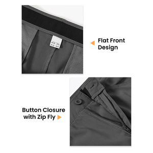 Pantalones de golf para hombre más vendidos, de secado rápido, transpirables, de poliéster y spandex, con cierre de cremallera y botón. - Product Image 3