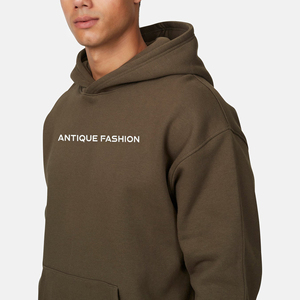 Sweat à capuche streetwear personnalisé de luxe, imprimé, en molleton 100% coton, vintage, surdimensionné, effet délavé, pour hommes - Product Image 4