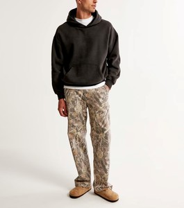 Sudadera con Capucha Negra Informal de Algodón para Hombre - Product Image 2