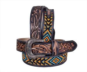 Ceintures en cuir de vachette vintage imperméables avec boucle ardillon carrée gravée en acier, largeur 2 pouces, faible MOQ, longue durée de vie, vente chaude pour les fêtes - Product Image 4