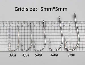 เบ็ดตกปลาทะเลสแตนเลส: ด้ามยาว - เบ็ดรูปตัว J แข็งแรงพิเศษเพื่อการจับปลาที่ทนทาน โดย zuol - Product Image 2