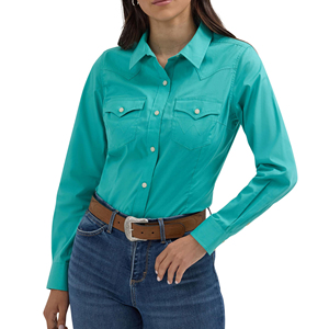 Camisa de mezclilla para mujer, transpirable, de secado rápido, premium, de alta calidad, al por mayor, precio económico, manga larga - Product Image 1