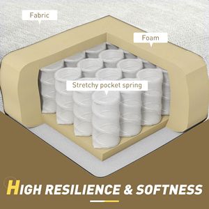 Poltrona Moderna Bianco Crema con Cuscino Spesso in Tessuto, Modulo Centrale per Divano Componibile da Soggiorno - Product Image 6