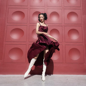 ชุดเดรสผ้าซาตินเปิดหลังทรงเอไลน์ยาวเป็นธรรมชาติสำหรับผู้หญิงชุดเดรสสีดำสำหรับงานตอนเย็นถักด้วยสายรัด - Product Image 5