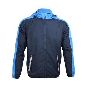 <b>Men</b> Sports <b>Jacket</b> <b>Rain</b> Coat Windbreaker Hooded <b>Lightweight</b> Quick Dry Waterproof Running Outdoor Coat Navy Blue Black Green - Product Image 2