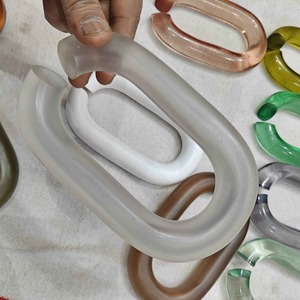 Resin Chain Link Handmade Clear Acrylic Chain Smooth Finish Lightweight <b>Craft</b> Design - Product Image 3