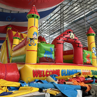 Aire de jeux gonflable Thuy Linh 5m x 10m, application de jeu Vietnamienne, en PVC, installation facile, pour parcs d'attractions, garantie 12 mois