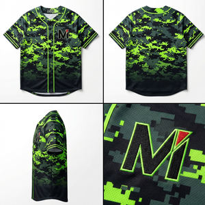 Camiseta de Béisbol con Camuflaje Digital Personalizada, Ropa Deportiva Transpirable de Malla, Ropa Urbana, MALUZA INDUSTRIES Gear - Product Image 6