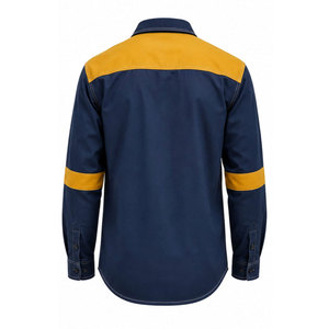 Heavy Duty Flame Resistant Cotton Wholesale FR Workout Wear <b>Welding</b> <b>Shirts</b> Long Sleeves Waterproof Acidproof Plus Size - Product Image 3