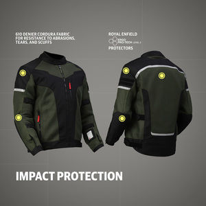 Chaqueta de Motociclista Road Explorer de Manga Larga con Cierre de Cremallera, la Más Vendida, Ropa Exterior Protectora para Motociclistas - Product Image 3