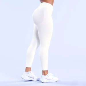 Leggings de yoga sans couture délavés à l'acide pour femmes, pantalons de fitness taille haute, OEM, logo personnalisé, leggings de sport extensibles délavés à l'acide pour femmes - Product Image 6