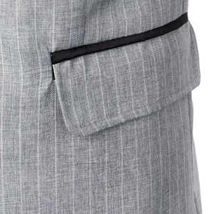 Blazer décontracté gris uni de haute qualité pour hommes, style rétro, simple boutonnage, coupe ample, pour la vente en gros - Product Image 6